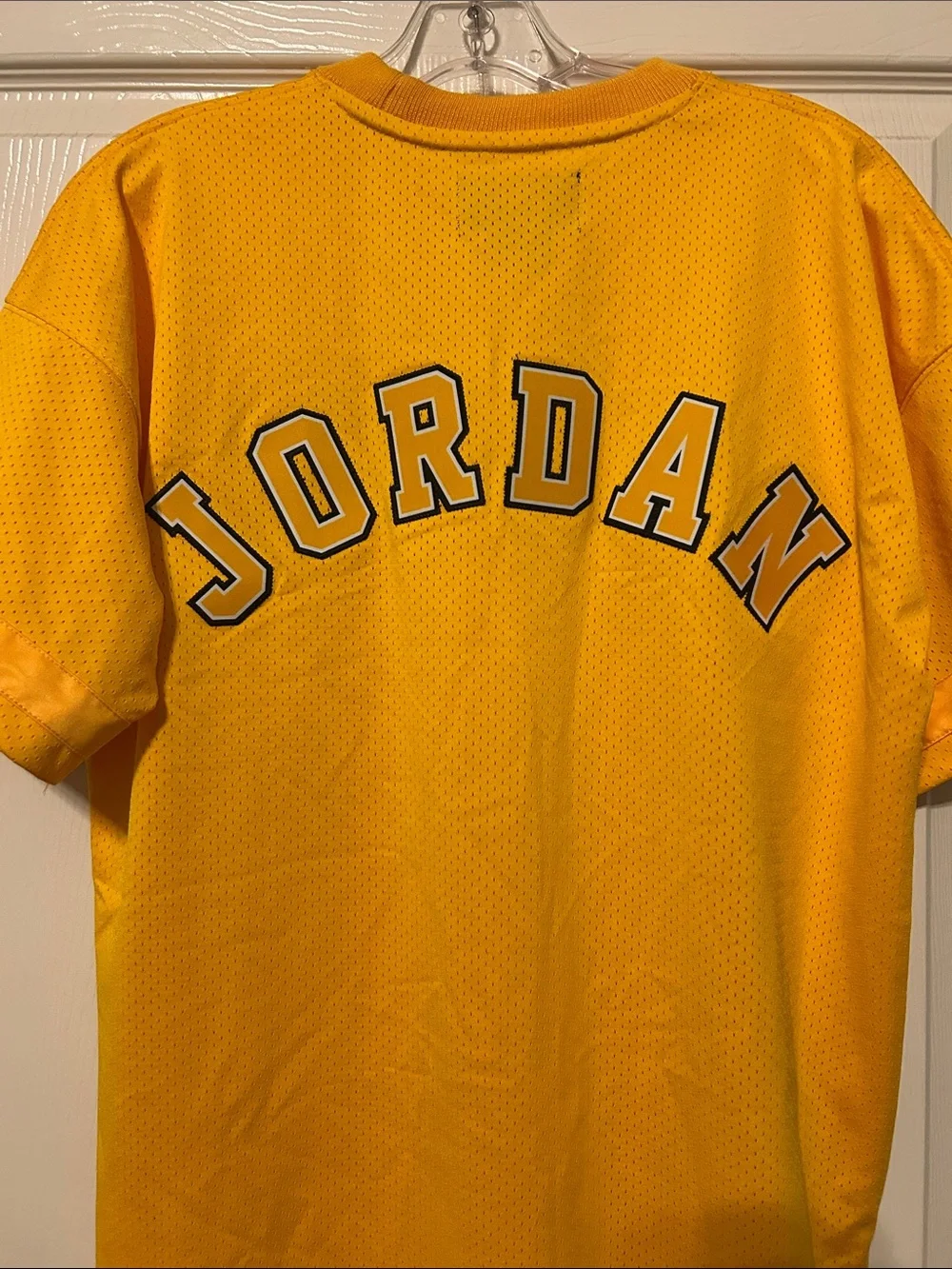 Men's Jordan Yellow Athletic Jersey with '23' Small